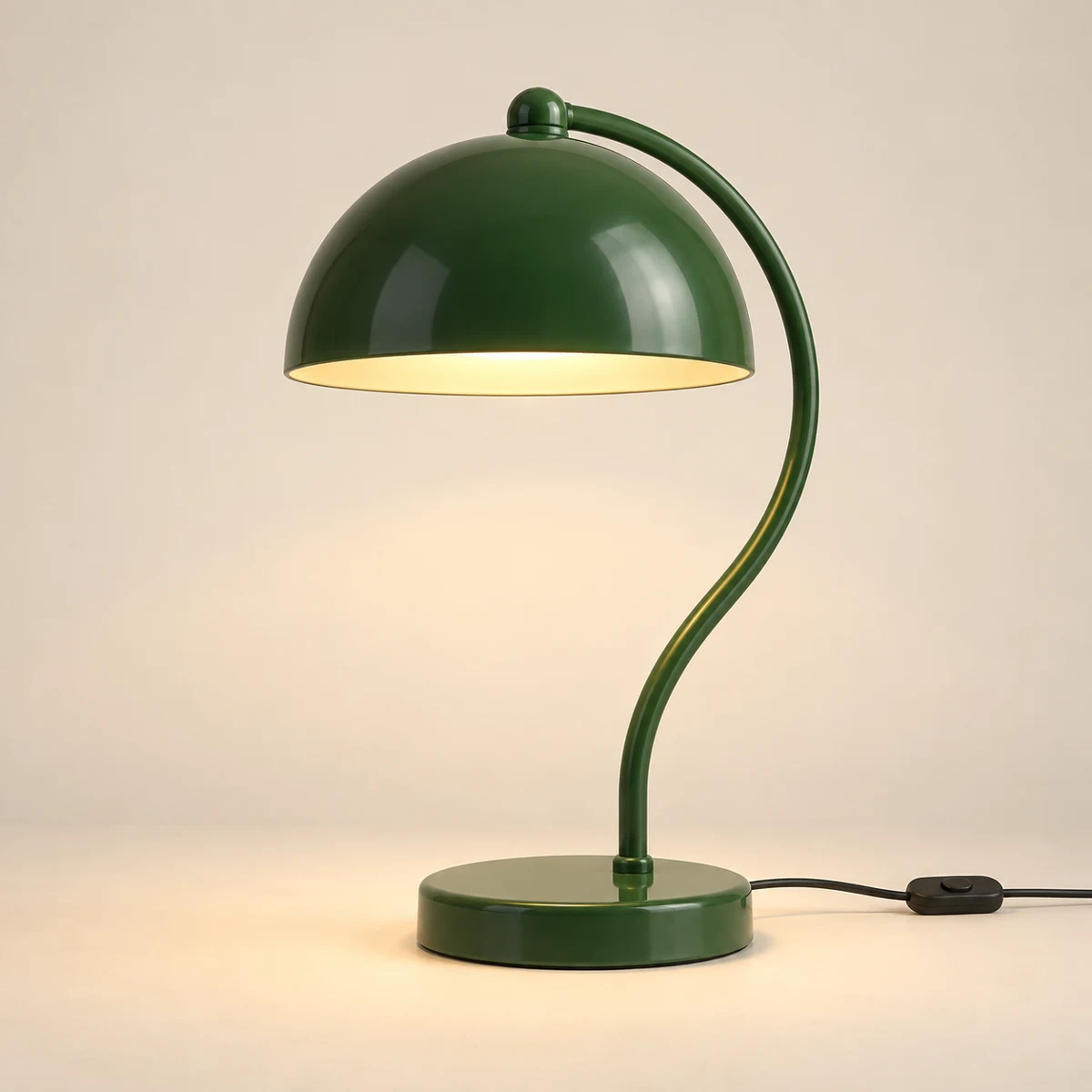 Alden Dome Table Lamp in Forest Green