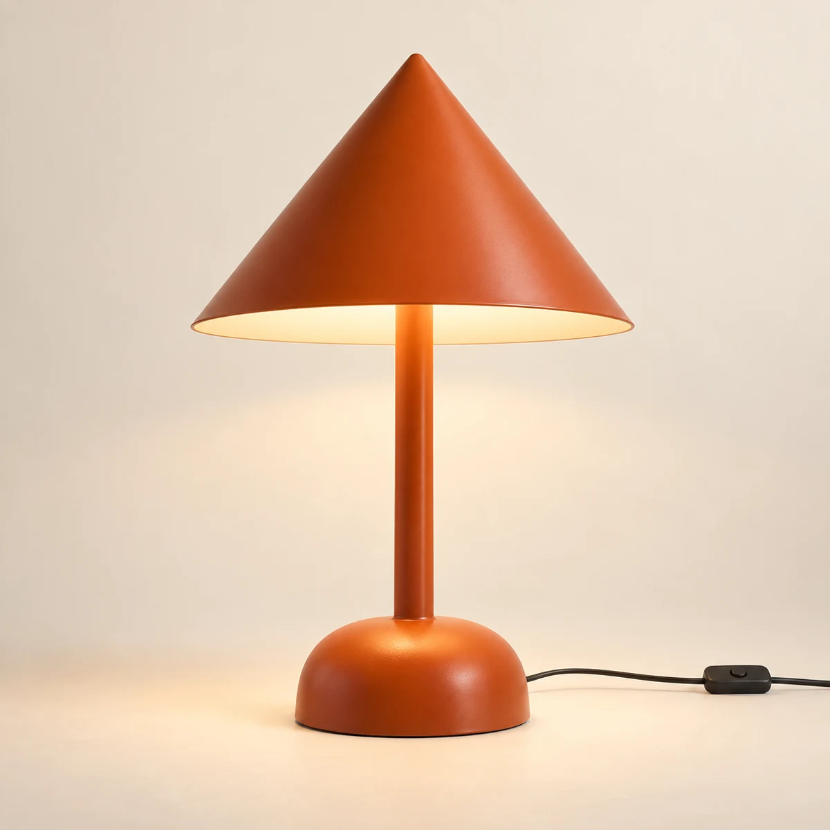 Dorian Cone Table Lamp in Burnt Orange